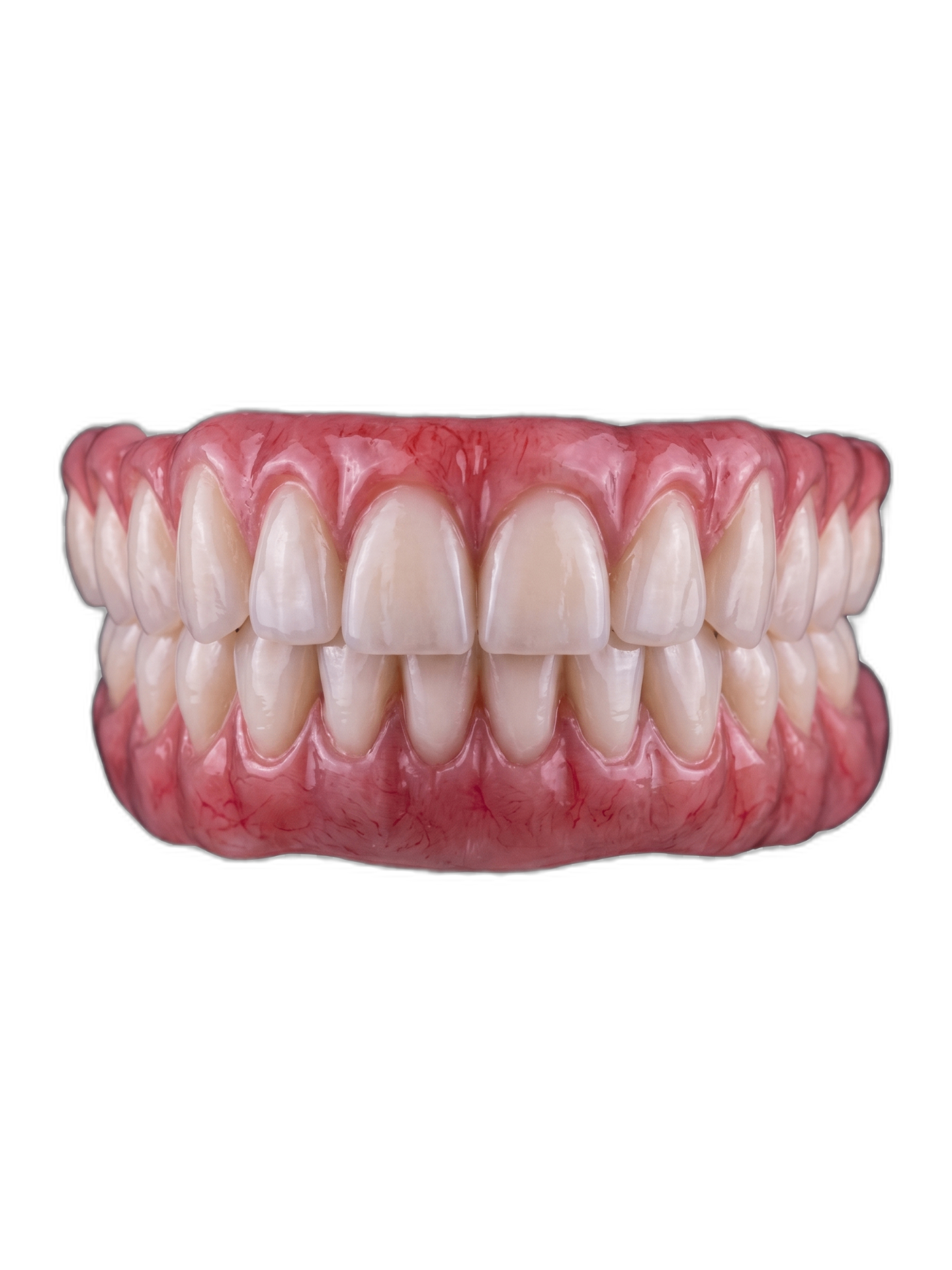 Arcada dentária 3D com implante dourado — Odonto Laguna